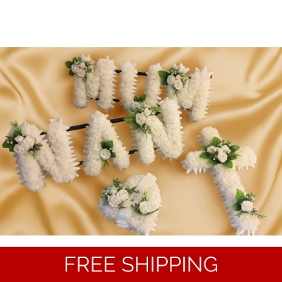 MUM & NAN Funeral Tribute Set with Cross and Heart